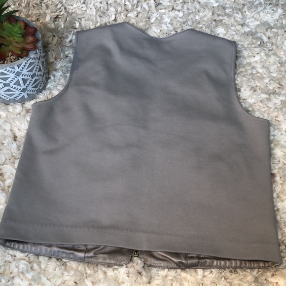 ELLEN TRACY Gold Studded Zip Close Vest - XS - Picture 8 of 8